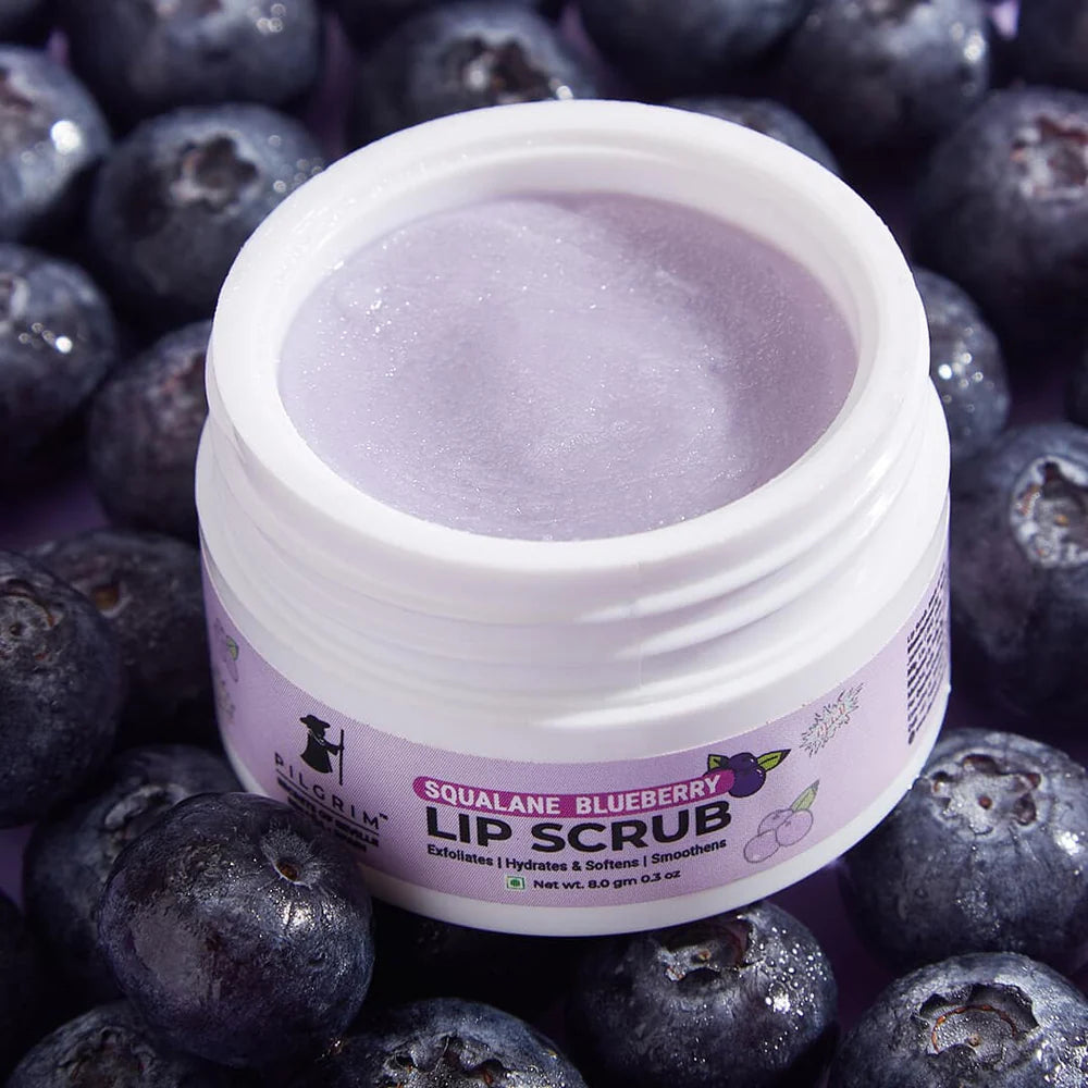 PILGRIM SQUALANE BLUEBERRY LIP SCRUB 8GM