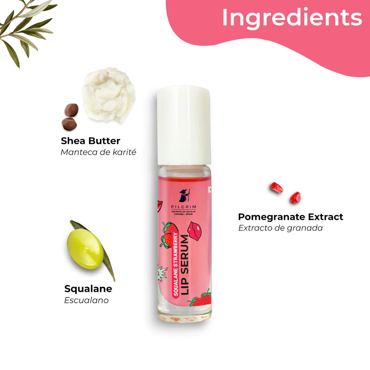 PILGRIM SQUALANE STRAWBERRY LIP SERUM 6ML