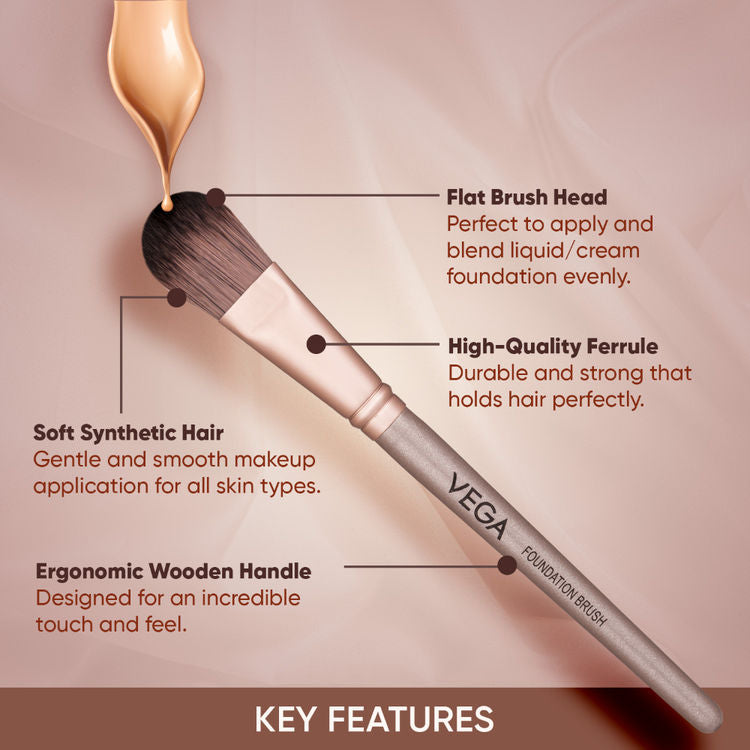 VEGA MAKEUP BRUSH MBN 01 FOUNDATION BRUSH