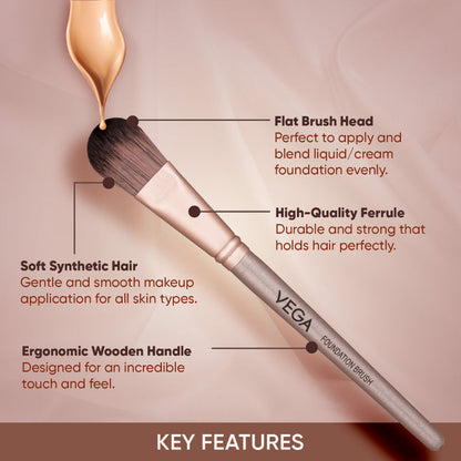 VEGA MAKEUP BRUSH MBN 01 FOUNDATION BRUSH