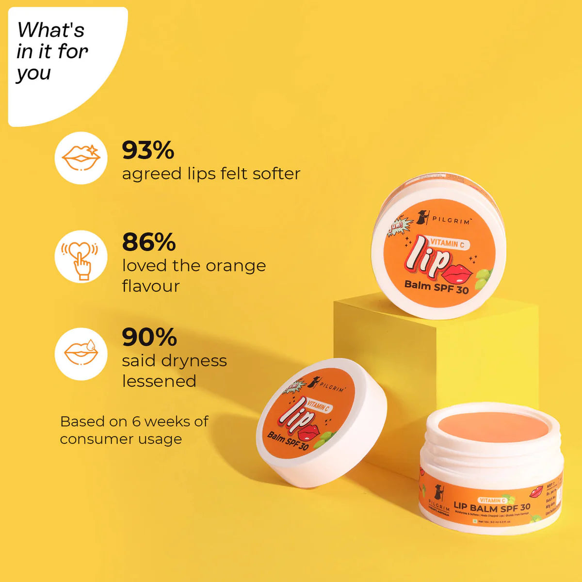 PILGRIM SQUALANE VITAMIN C SPF 30 LIP BALM 8GM