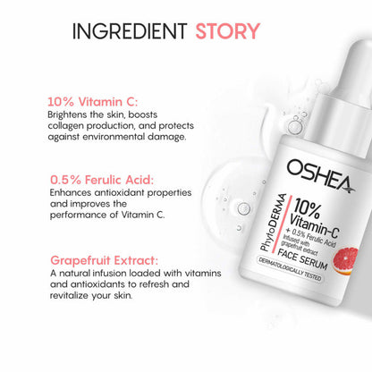 OSHEA PHYTO DERMA 10% VITAMIN C FACE SERUM 30ML