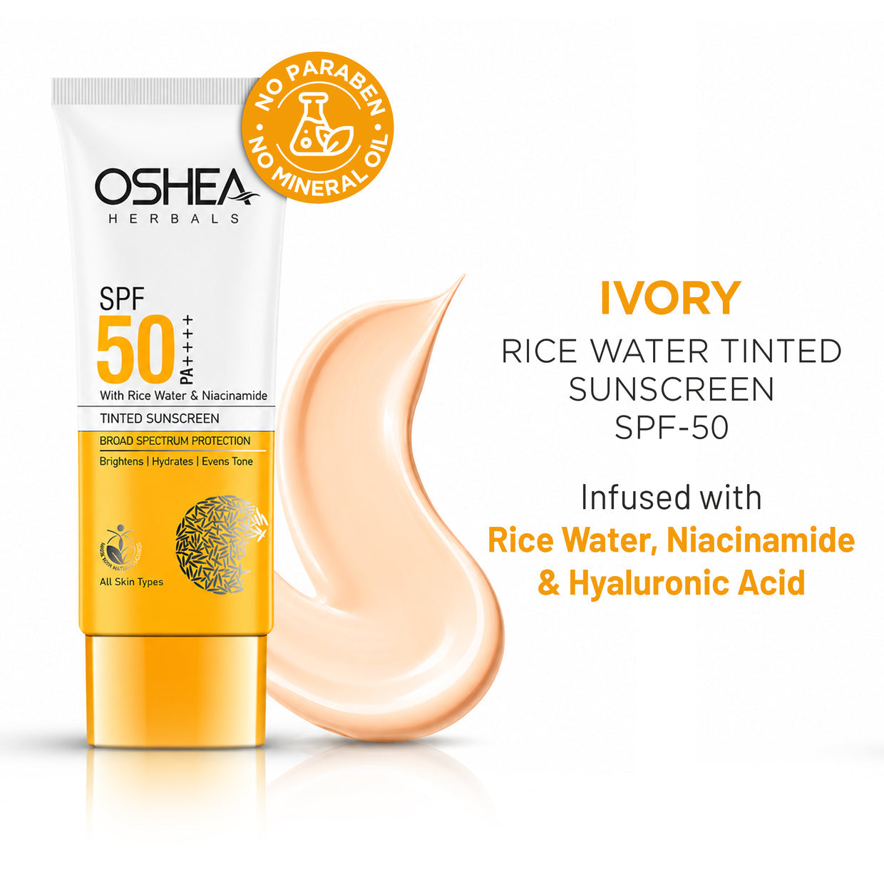 OSHEA SPF 50 TINTED SUNSCREEN 01 IVORY