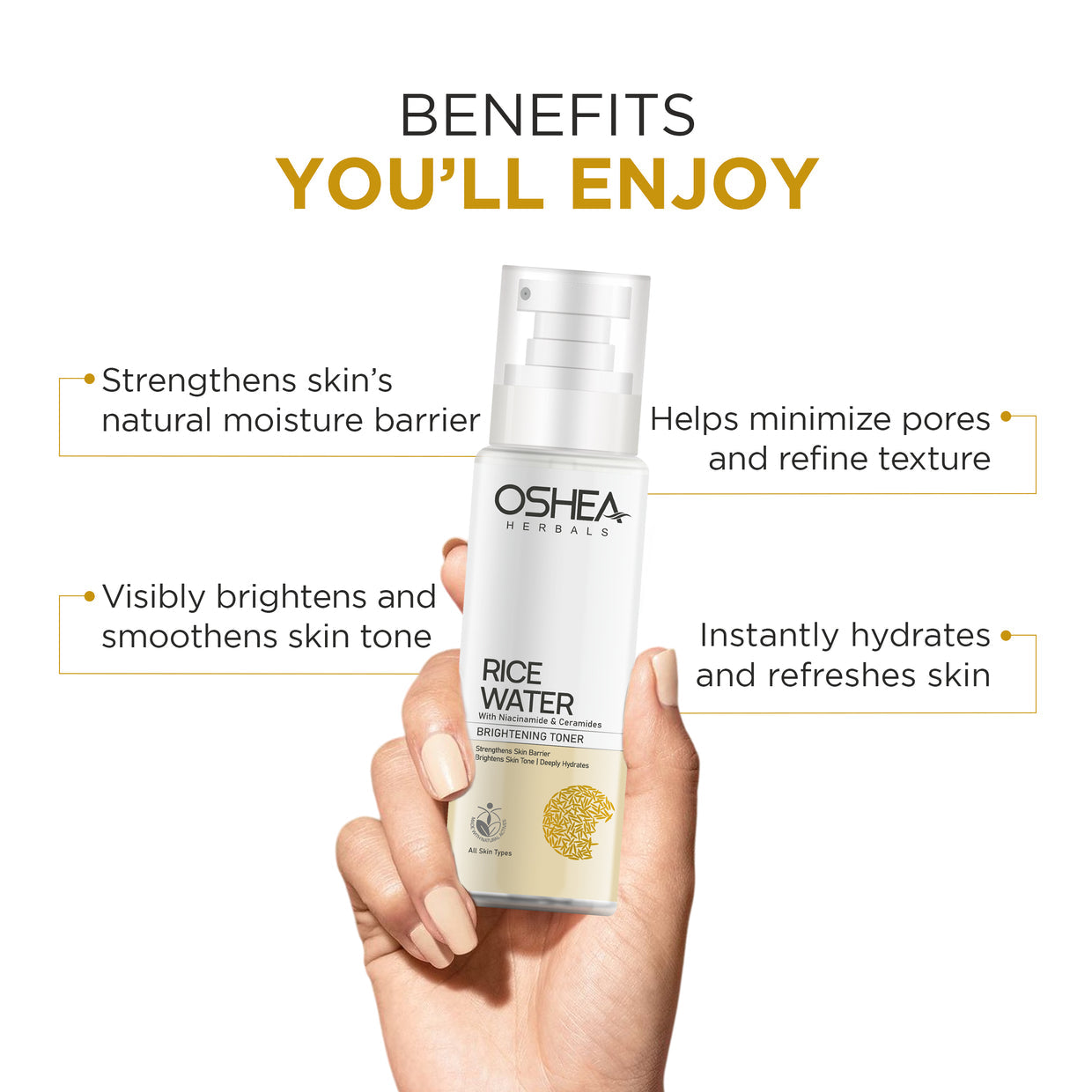 OSHEA RICE WATER BRIGHTENING TONER 120ML