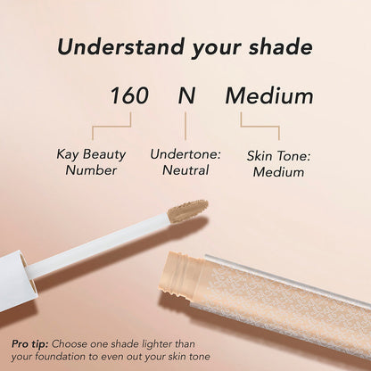 KAY BEAUTY HD LIQUID CONCEALER 160N MEDIUM 4.5G