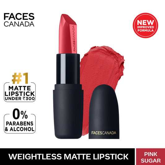 FACES WEIGHTLESS MATTE FINISH LIPSTICK 04 PINK SUGAR (CC5815) 4.5G