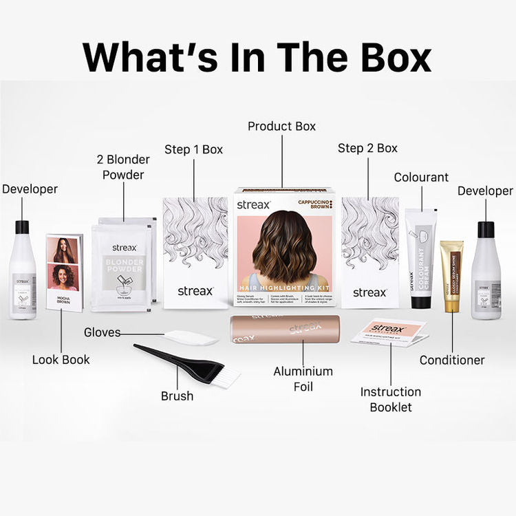 STREAX HAIR HIGHLIGHTING KIT CAPPUCCINO BROWN 80G