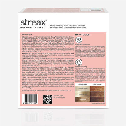 STREAX HAIR HIGHLIGHTING KIT CAPPUCCINO BROWN 80G
