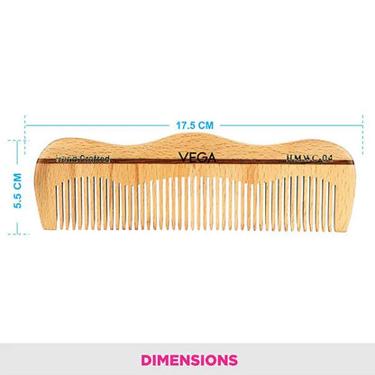 VEGA CLASSIC WOODEN HAIR COMB HMWC 04 1N