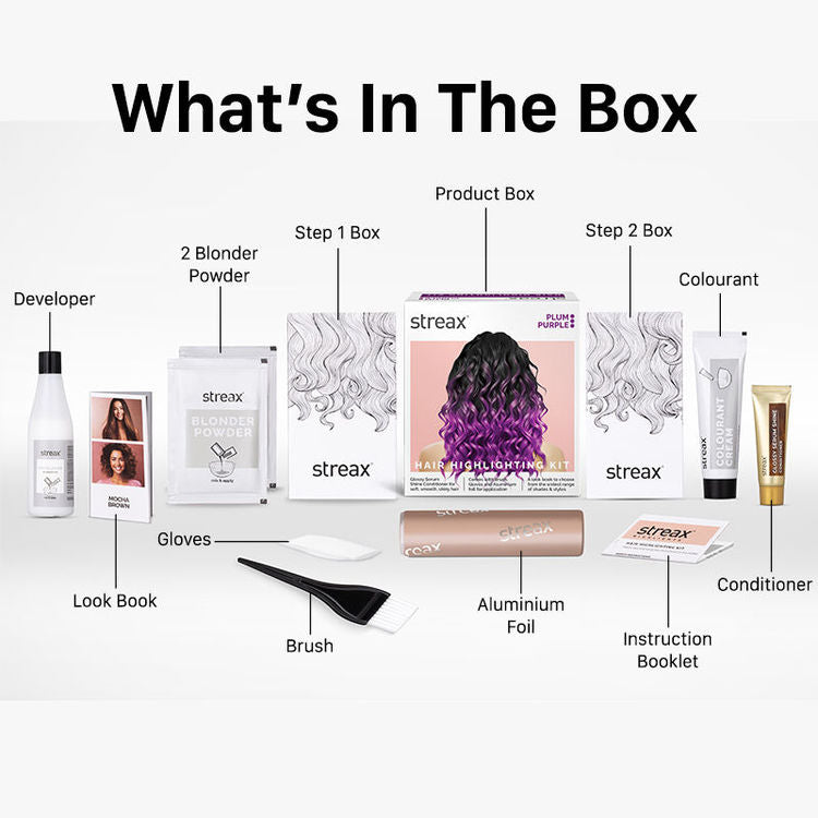STREAX HAIR HIGHLIGHTING KIT PLUM PURPLE 80G