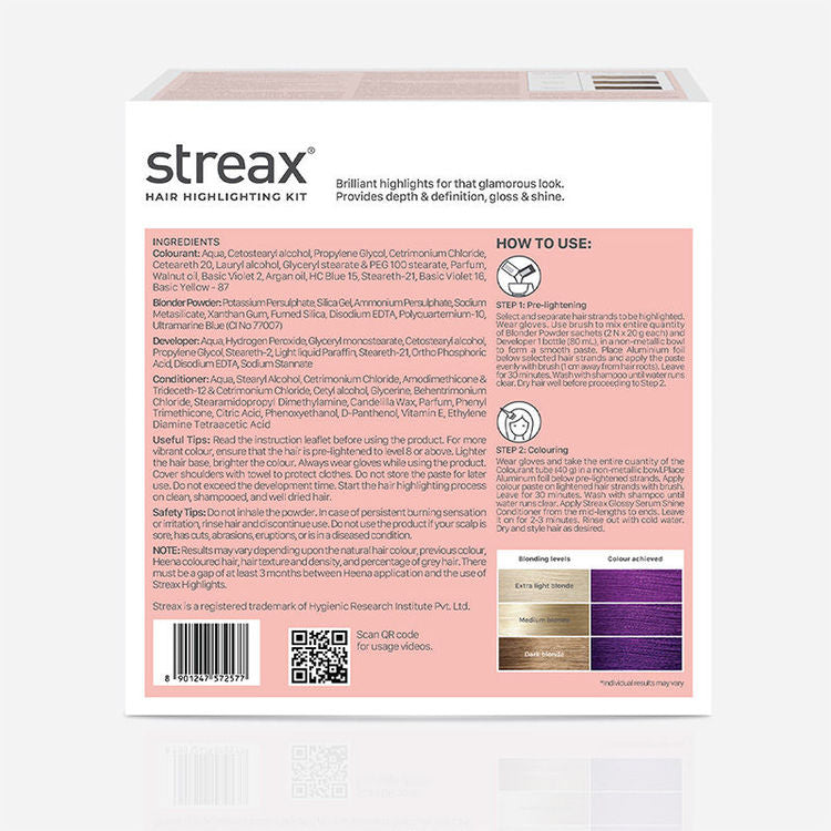 STREAX HAIR HIGHLIGHTING KIT PLUM PURPLE 80G
