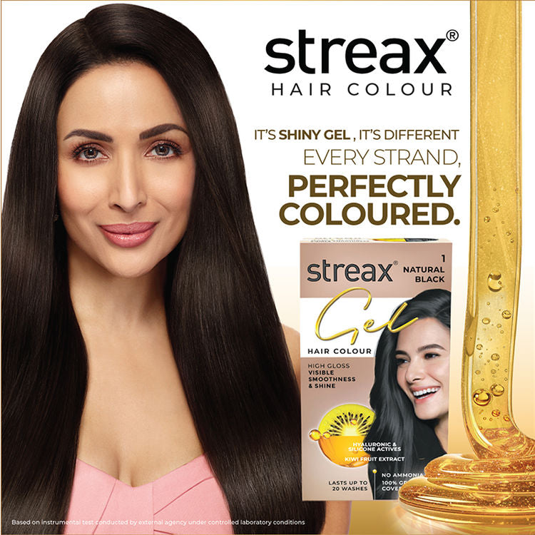 STREAX HAIR COLOUR GEL 01 NATURAL BLACK