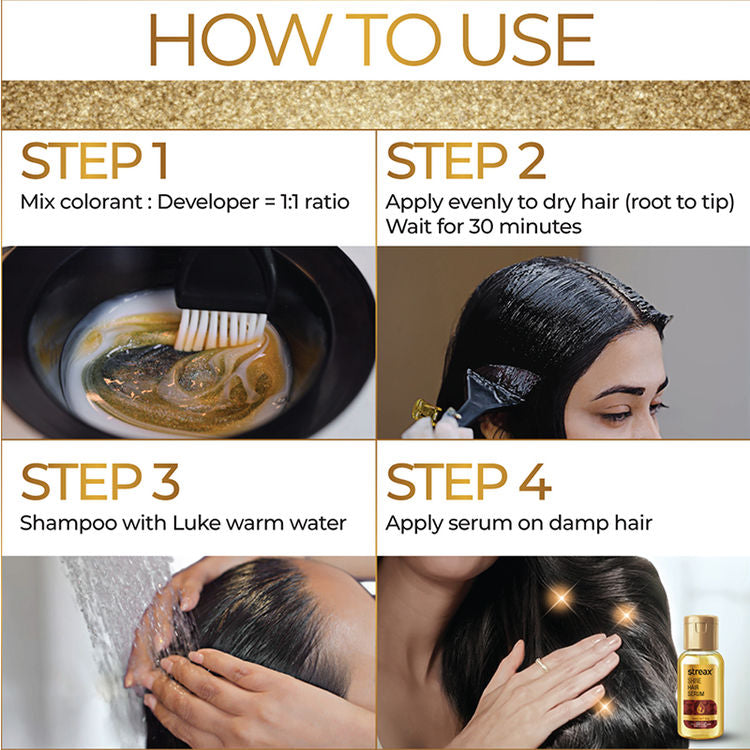 STREAX HAIR COLOUR GEL 01 NATURAL BLACK