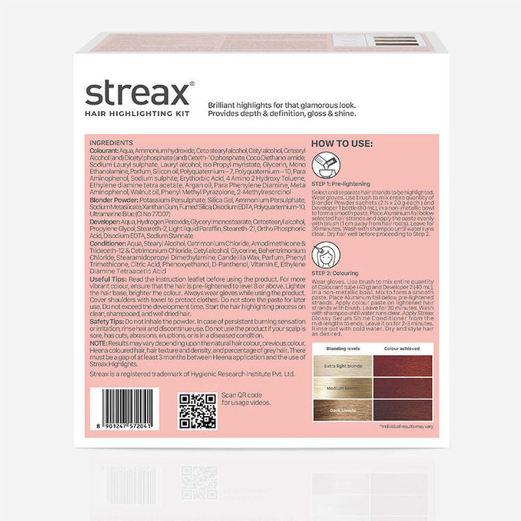 STREAX HAIR HIGHLIGHTING KIT LATTE BROWN 80G