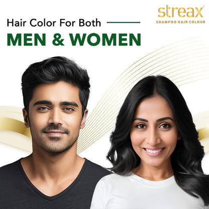 STREAX INSTA SHAMPOO HAIR COLOUR TUBE 01 NATURAL BLACK