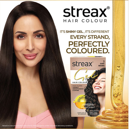 STREAX HAIR COLOUR GEL 3 DARK BROWN 30G