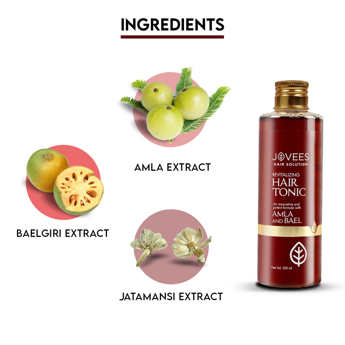 JOVEES HAIR TONIC AMLA AND BEAL 200ML