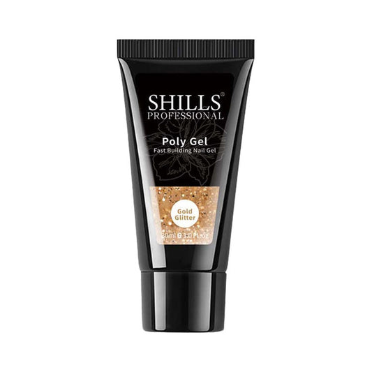 SHILLS POLY GEL GOLD GLITTER 30 ML