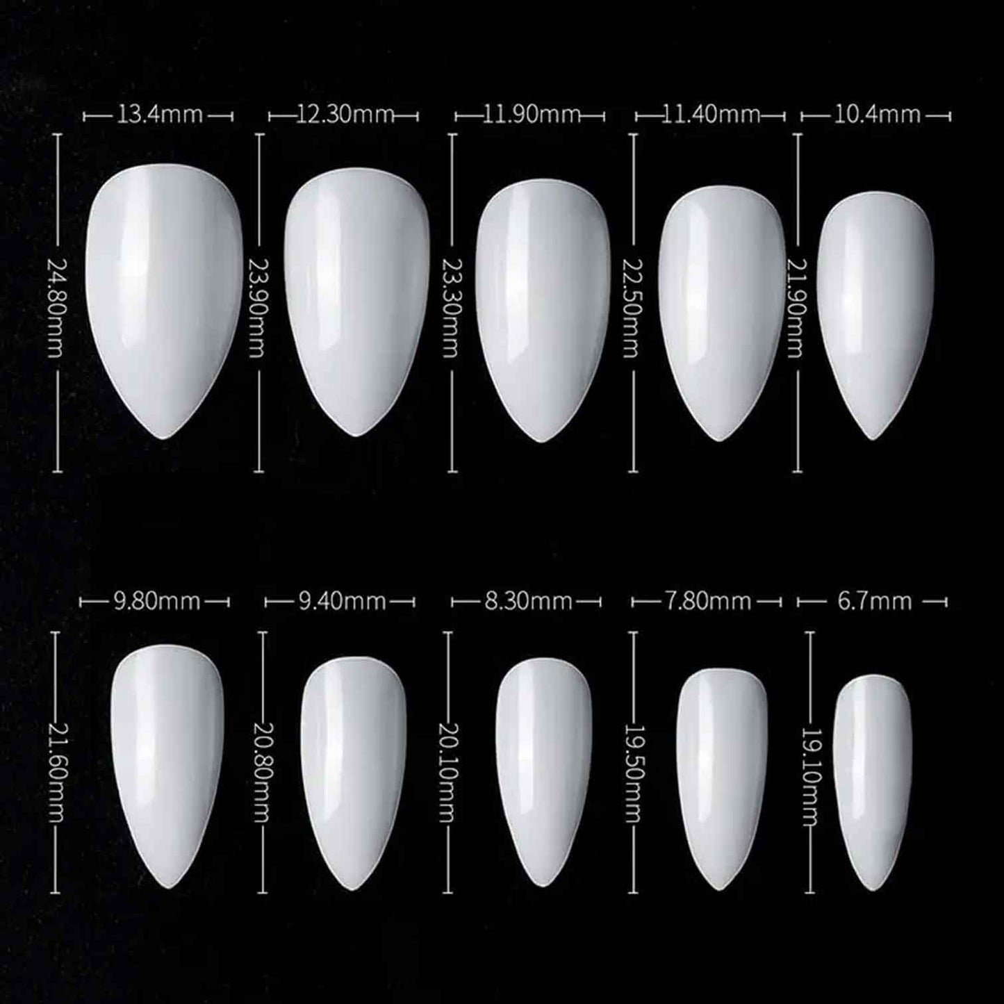 SHILLS NAIL TIPS PEN POINTED NATURAL