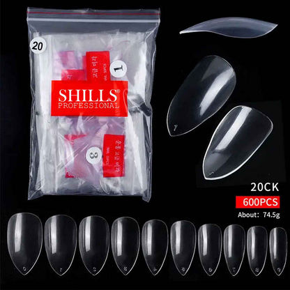 SHILLS NAIL TIPS PEN POINTED NATURAL