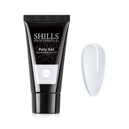 SHILLS NAIL TIPS POLY GEL PT26-CLEAR