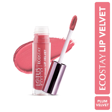 LOTUS MAKEUP ECOSTAY LIP VELVET MATTE LIP COLOR WITH RETINOL ELM05 PLUM VELVET