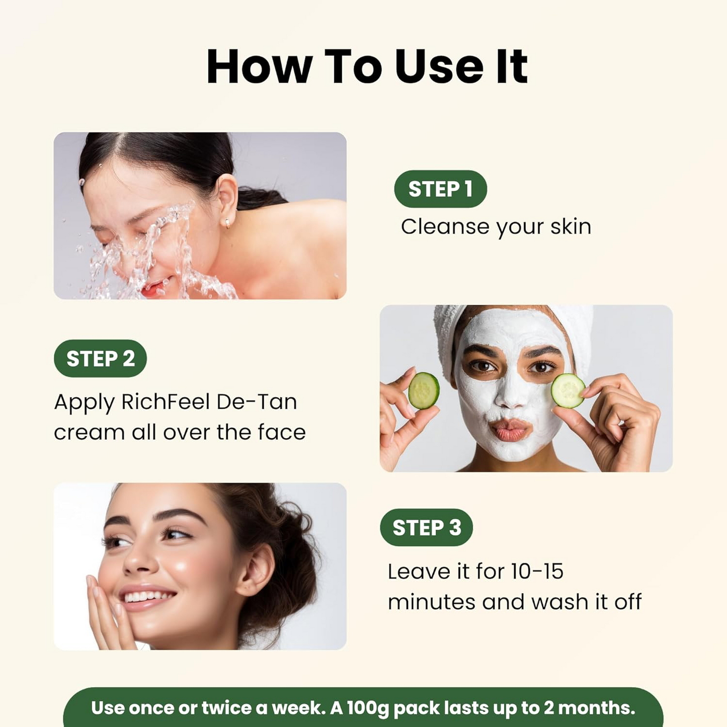 RICHFEEL DE TAN REMOVAL CREAM 12G