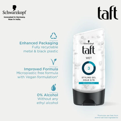SCHWARZKOPF TAFT HAIR STYLING GEL WET 150 ML