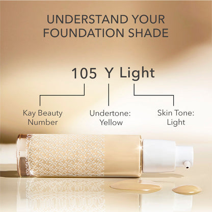 KAY BEAUTY HYDRATING FOUNDATION 105Y LIGHT 30G