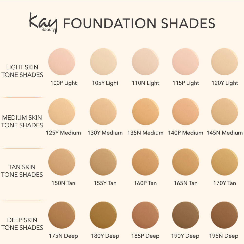 KAY BEAUTY HYDRATING FOUNDATION 125Y MEDIUM 30G