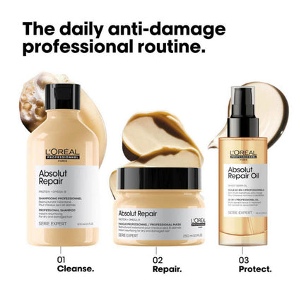 LOREAL PROFESSIONAL ABSOLUTE REPAIR SHAMPOO (300 ML) + MASK (250 ML)