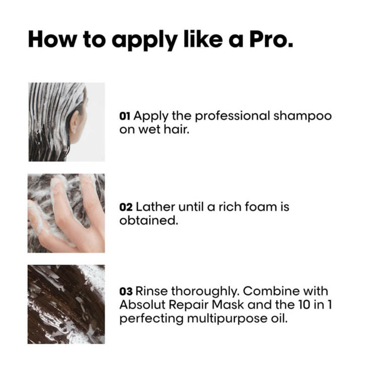 LOREAL PROFESSIONAL ABSOLUTE REPAIR SHAMPOO (300 ML) + MASK (250 ML)
