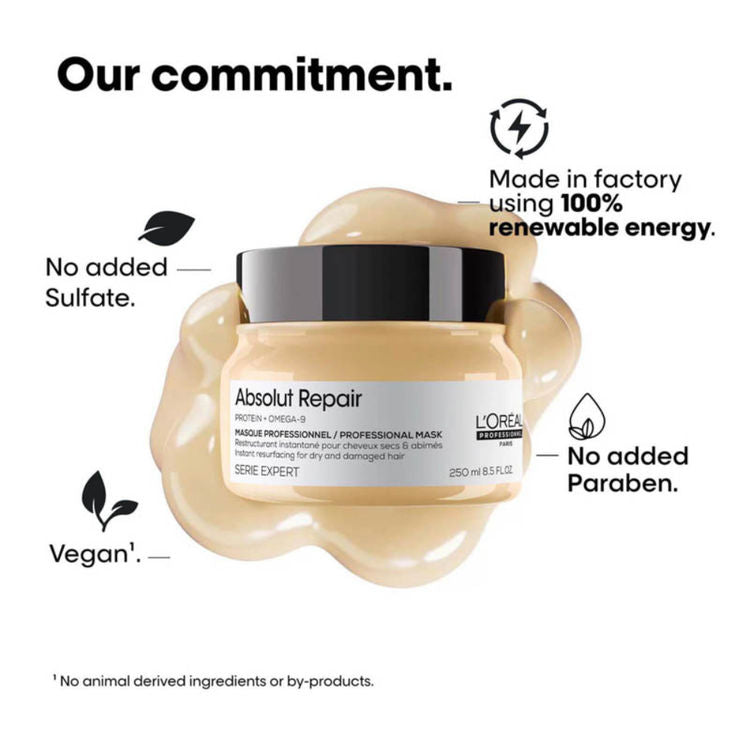 LOREAL PROFESSIONAL ABSOLUTE REPAIR SHAMPOO (300 ML) + MASK (250 ML)