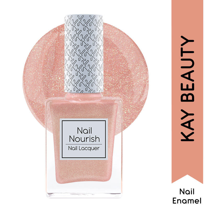 KAY BEAUTY NAIL NOURISH NAIL LOCQUER ROSE GOLD SPARKLE-02 9ML