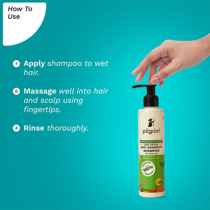 PILGRIM AUSTRALIAN TEA TREE NON-DRYING ANTI-DANDRUFF SHAMPOO 200ML