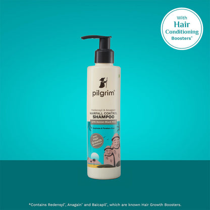 PILGRIM REDENSYL & ANAGAIN HAIRFALL CONTROL SHAMPOO WITH KOREAN BLACK RICE 200ML