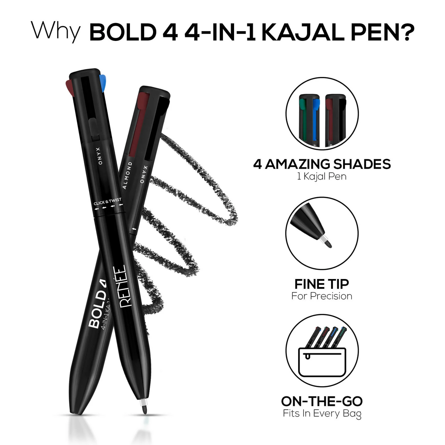 RENEE BOLD 4-IN-1 KAJAL PEN 0.4G