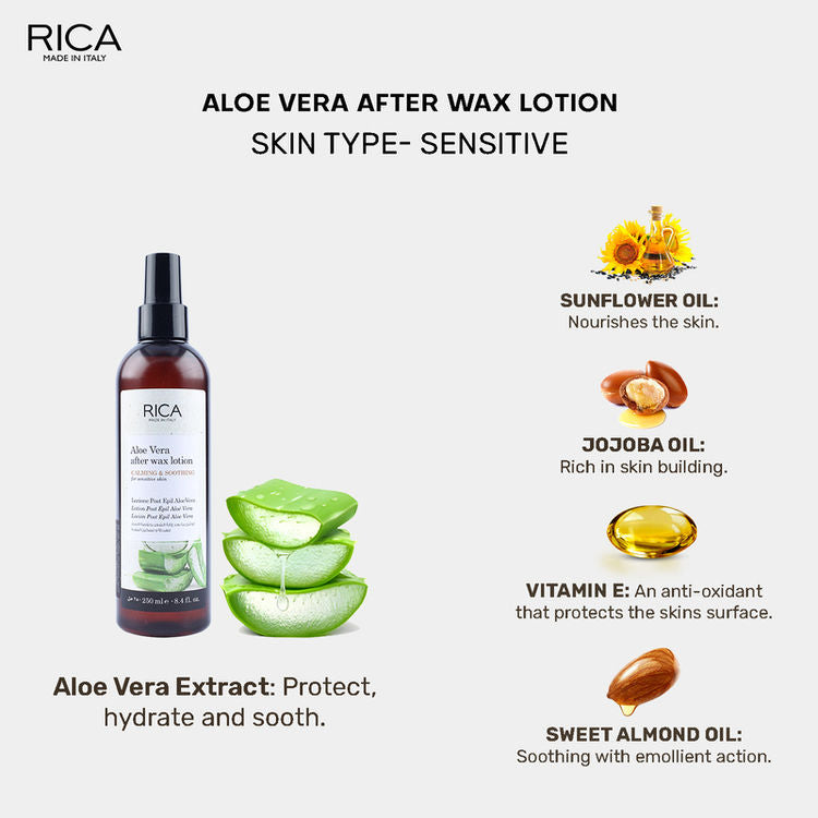 RICA AFTER WAX ALOE LOTION=250 ML