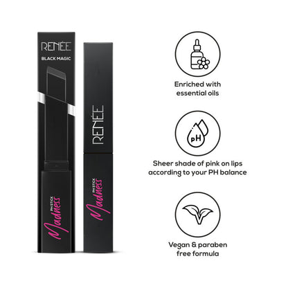 RENEE MADNESS PH STICK BLACK LIPSTICK PINK PAYOFF
