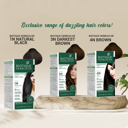 BIOTIQUE HERBCOLOR 4N BROWN 50G + 110ML