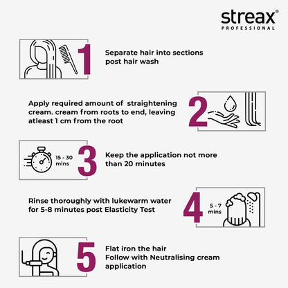 STREAX PROFESSIONAL HAIR STRAIGHTENER MILD 80 ML (T)