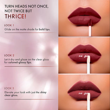 LAKME 9TO5 LIQUID LIPSTICK MATTE TO GLASS MR 03 VINTAGE RED 7.6ML