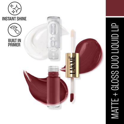 लक्मे 9TO5 लिक्विड लिपस्टिक मैट टू ग्लास MR 04 रोज़