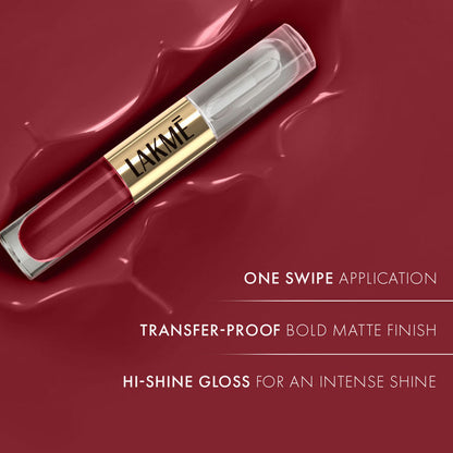 लक्मे 9TO5 लिक्विड लिपस्टिक मैट टू ग्लास MR 04 रोज़