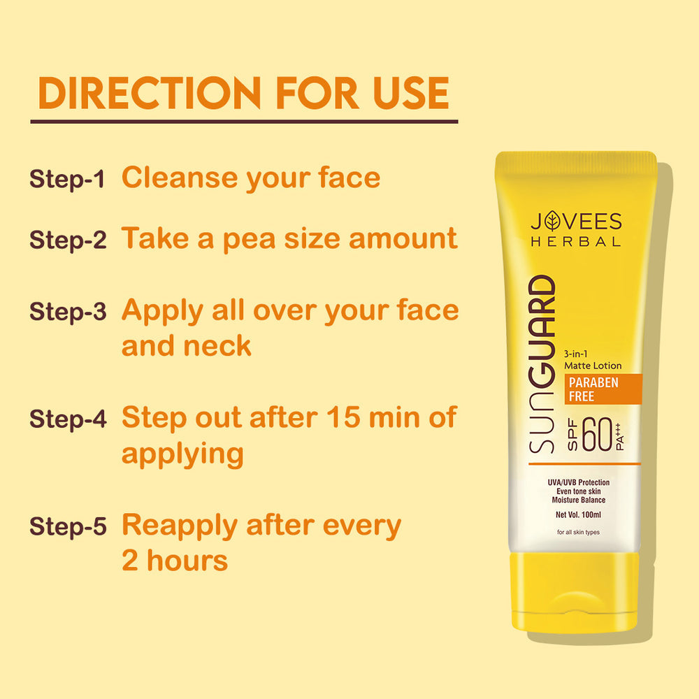 JOVEES SPF 60 SUN GUARD LOTION# 100 ML