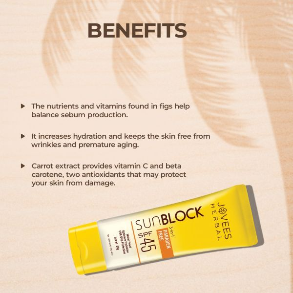 JOVEES SPF 45 SUNSCREEN 50 GRM