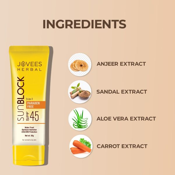 JOVEES SPF 45 SUNSCREEN 50 GRM