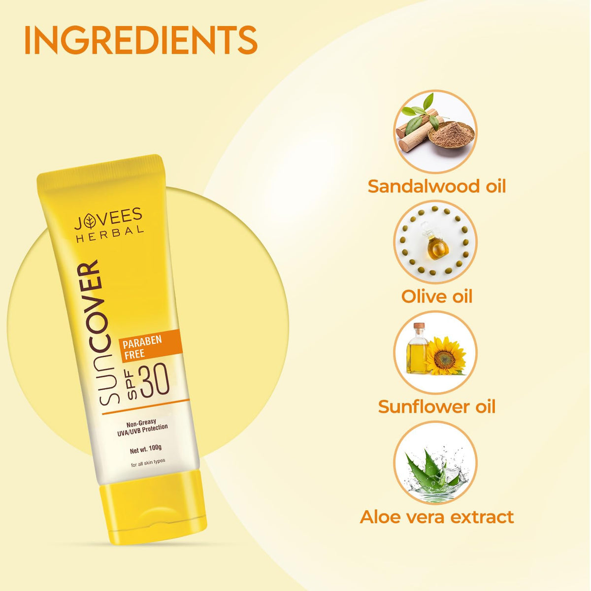 JOVEES SPF 30 SUNCREEN 100 GRM