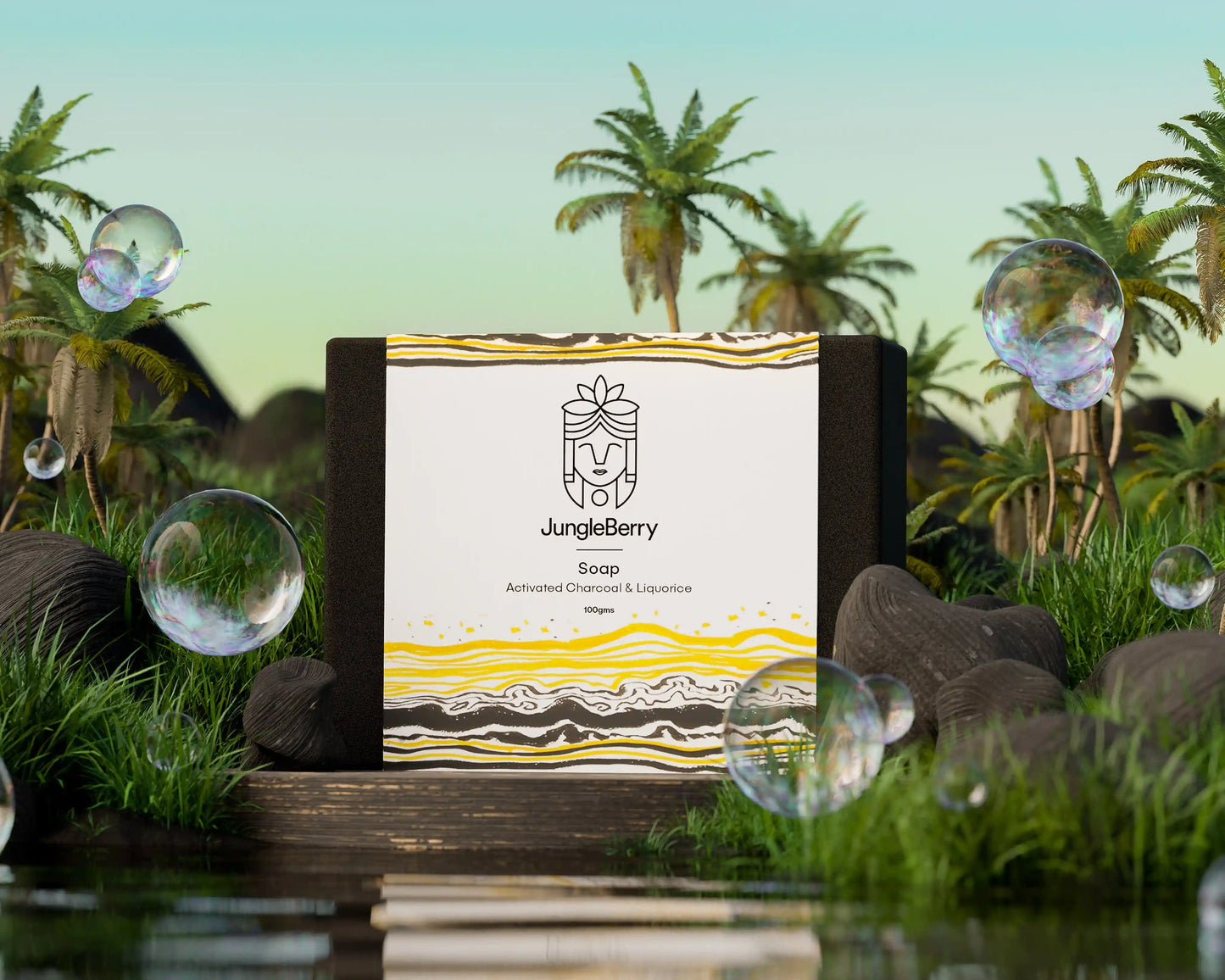 जंगल बेरी साबुन सक्रिय चारकोल और लिकोरिस 100 ग्राम