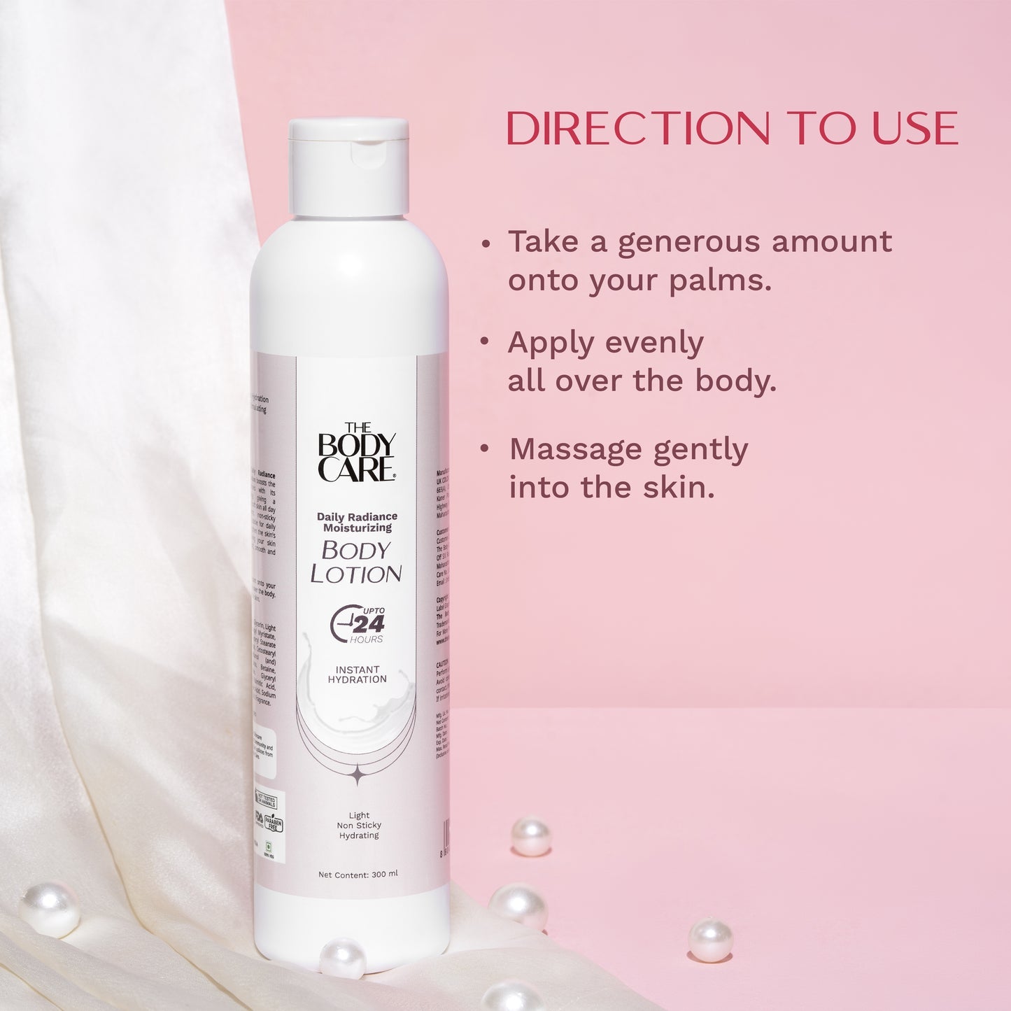 बॉडी केयर डेली रेडियंस मॉइस्चराइजिंग बॉडी लोशन 24 घंटे तक 300 एमएल